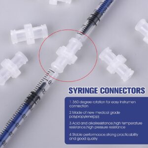 30 Pcs Luer Lock Connector Syringe Adapter Syringe Bottle Adapter Syringe Transfer Joint Clear Luer Coupler Lock Connector To Syringe Pp Syringe Adapter Coupler Connector Syringe Coupler Kit