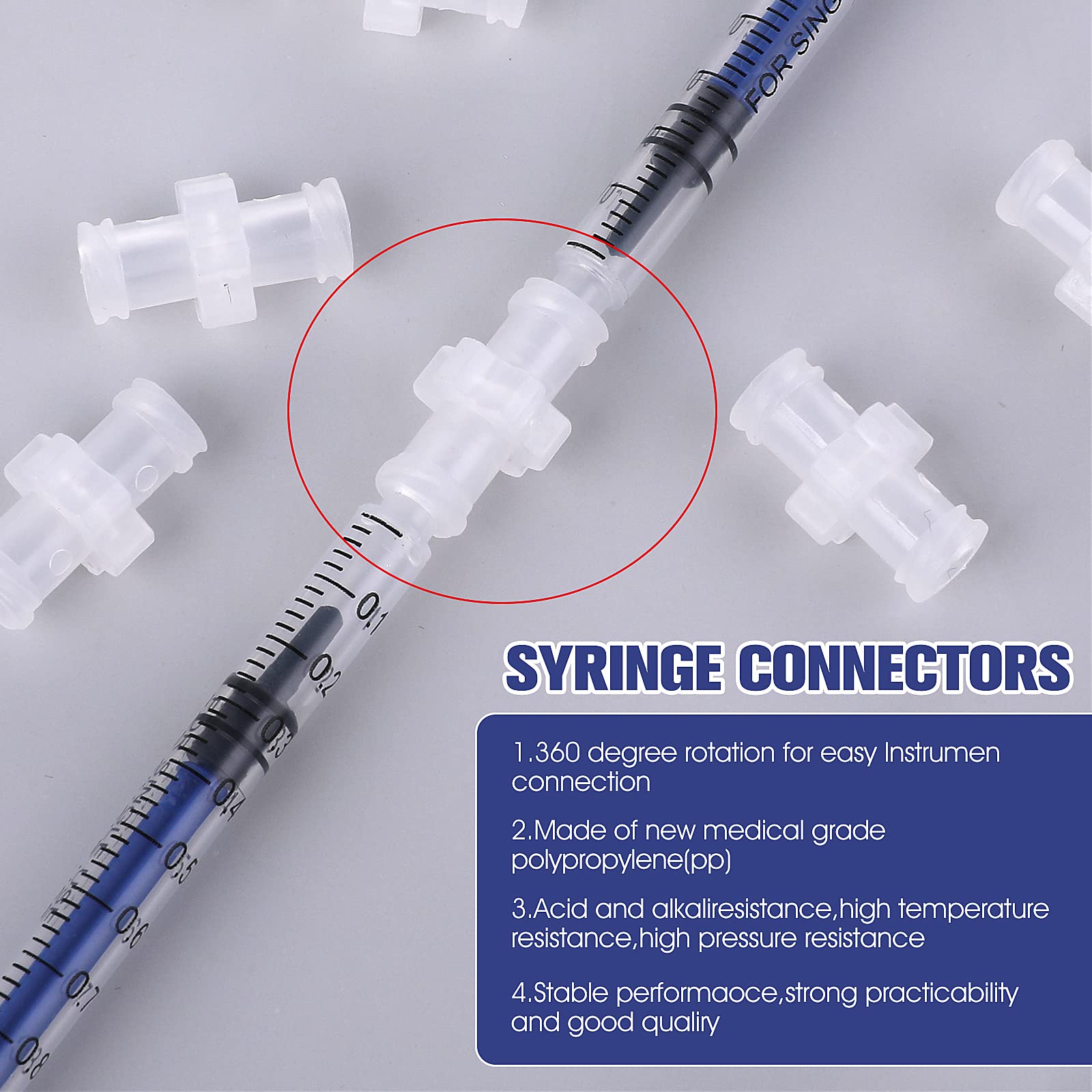 30 Pcs Luer Lock Connector Syringe Adapter Syringe Bottle Adapter Syringe Transfer Joint Clear Luer Coupler Lock Connector To Syringe Pp Syringe Adapter Coupler Connector Syringe Coupler Kit