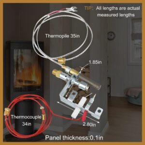 Aowoil 14D0473 Gas Fireplace Pilot,ODS Pilot Assembly with New Thermocouple for Vent-Free Gas Fireplaces, Compatible with Lexington Forge, Majestic, Martin, and Monessen Gas Stoves and Gas Log Sets