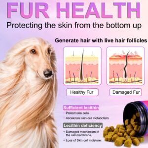 Omega Skin & Coat Soft Chew Supplements for Dogs, Skin Health Chews for Dogs, Allergy and Itch Relief - Skin and Coat Supplement, Reduce Shedding, Omega 3 Fish Oil, Healthy Soft Shiny Hair