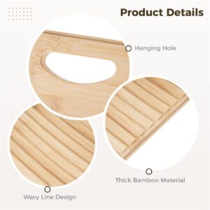 Wooden Washboard for Hand Washing Clothes, 15.7’’ Bamboo Anti-slip Laundry Cleaning Board for Hand Washing Scrub Board, Rural Old Fashion Washing Board(40 * 15 * 1.5cm) (40 * 15 * 1.5cm)