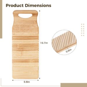 Wooden Washboard for Hand Washing Clothes, 15.7’’ Bamboo Anti-slip Laundry Cleaning Board for Hand Washing Scrub Board, Rural Old Fashion Washing Board(40 * 15 * 1.5cm) (40 * 15 * 1.5cm)