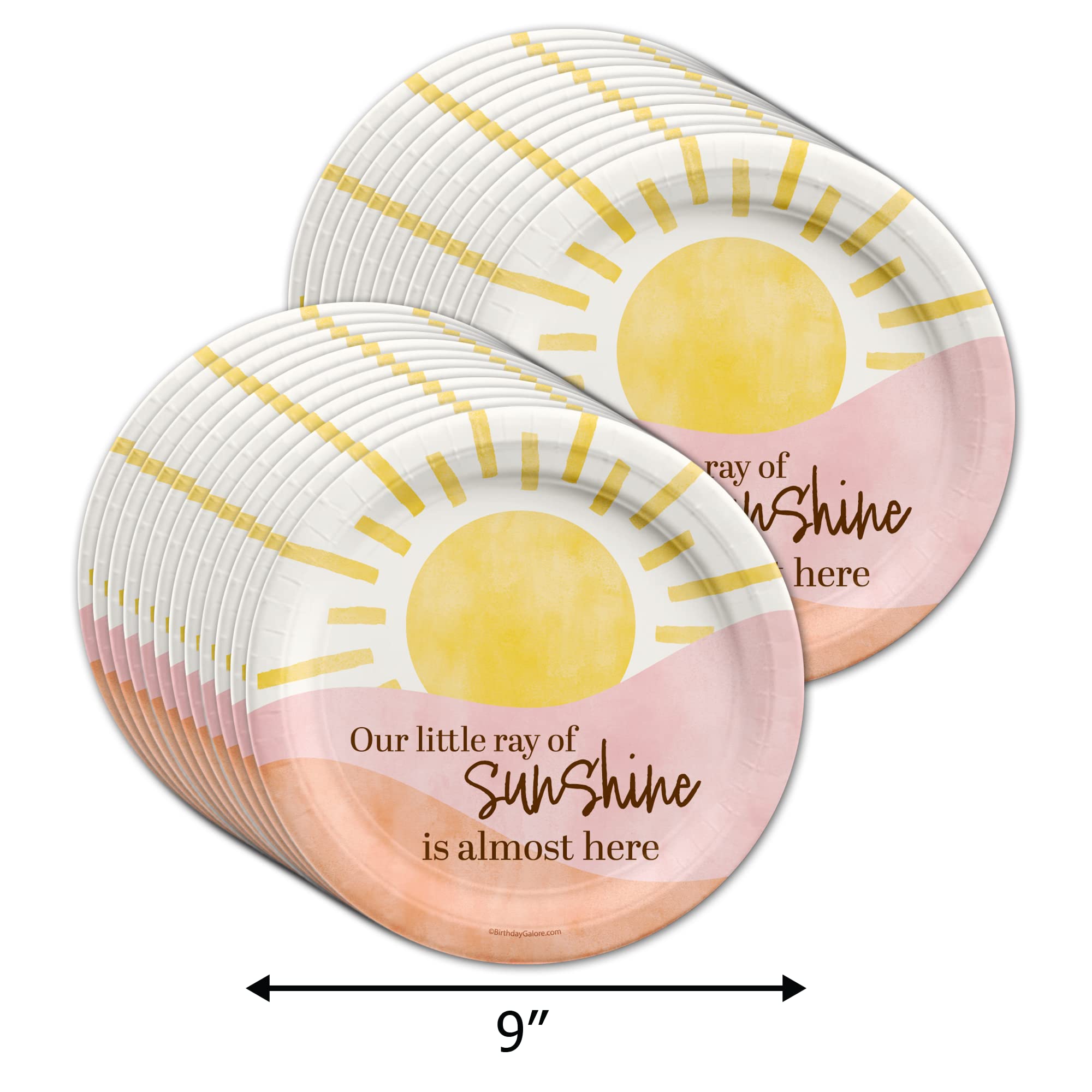 Little Ray of Sunshine Baby Shower Party Supplies Kit For 24