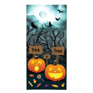 rubies halloween trick or treat printed plastic door cover, 30" x 60"