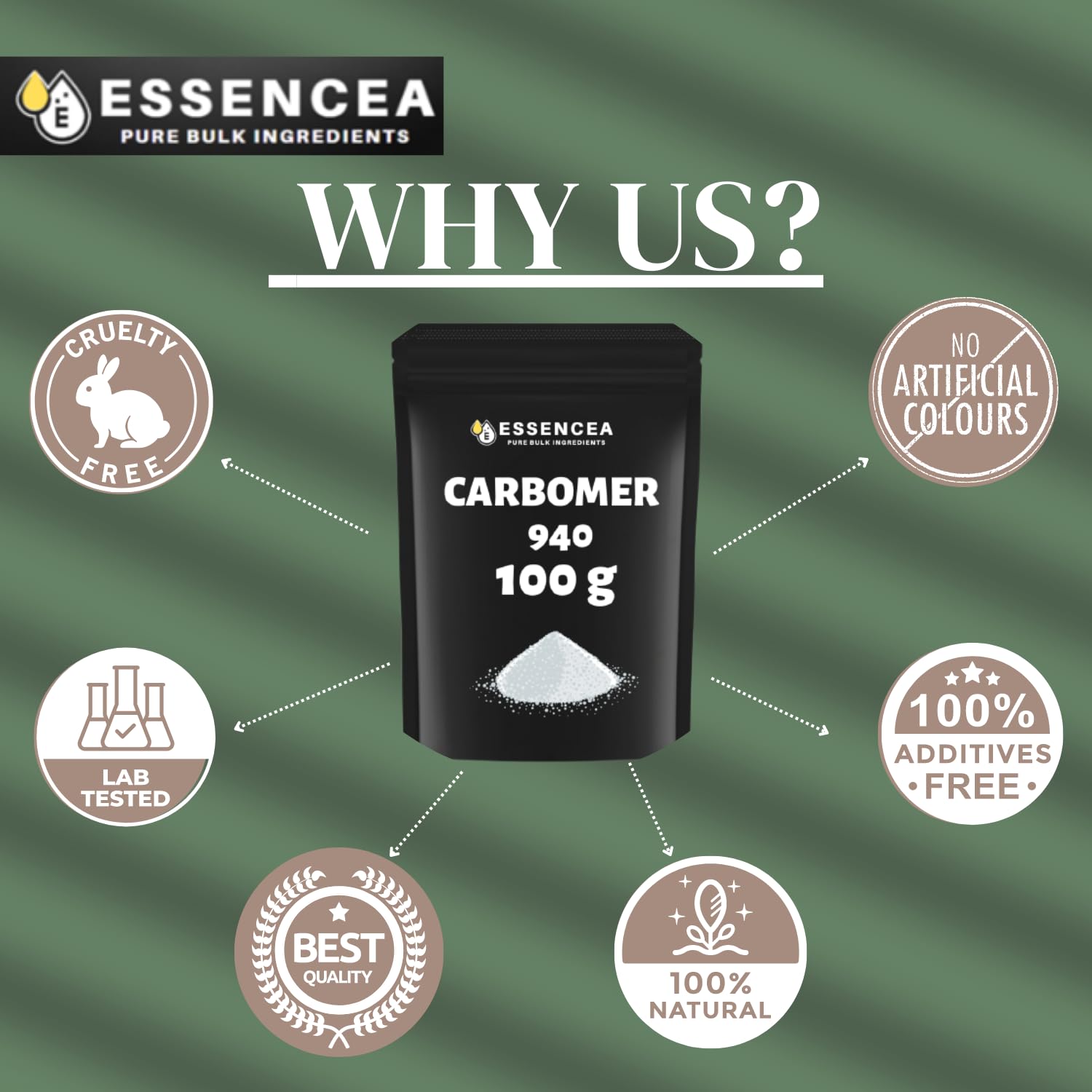 Carbomer 940 100gm by Essencea Pure Bulk Ingredients | High Viscosity | Pure CARBOMER 940 (3.53 Ounces)