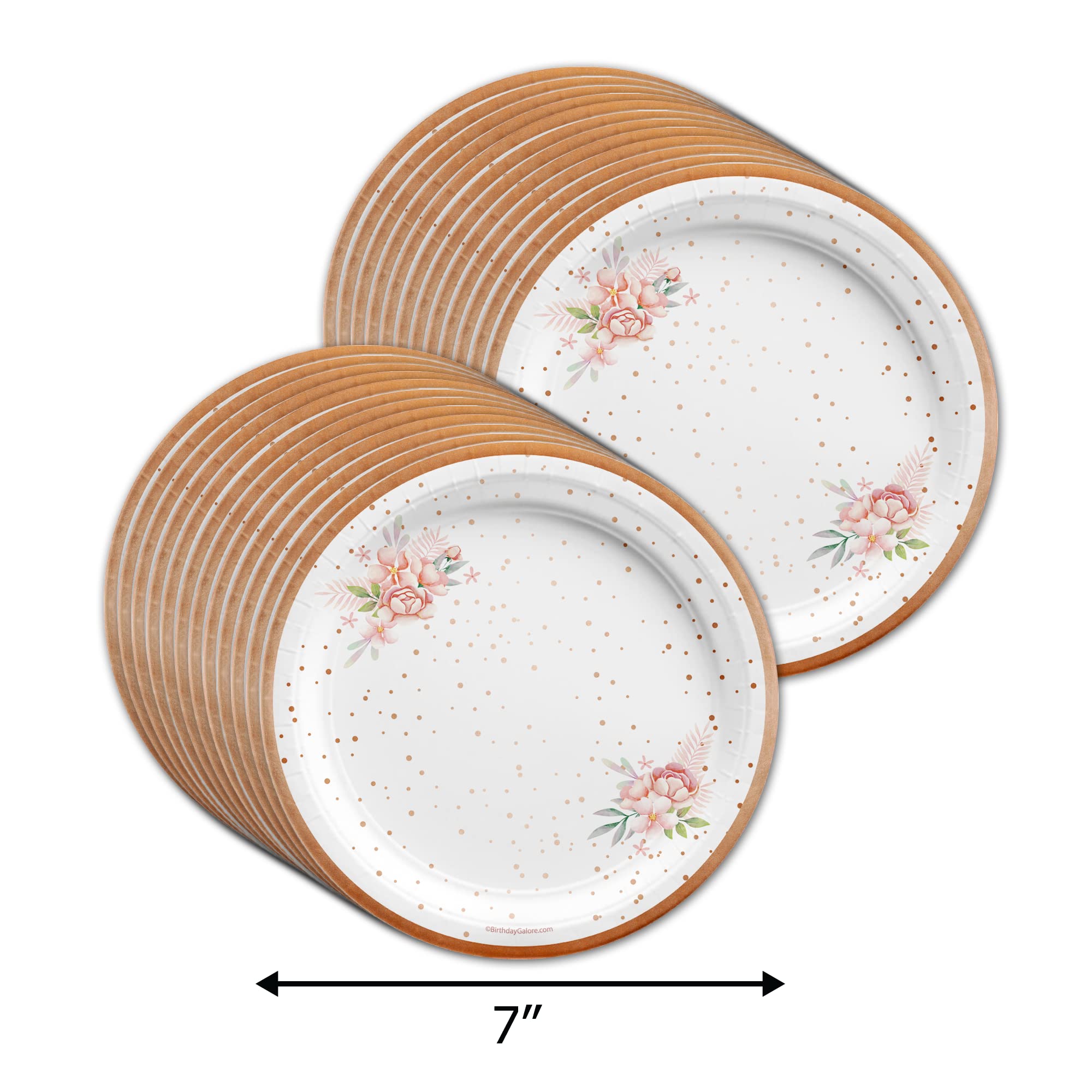 Team Bride Floral Bridal Shower Party Supplies Set Plates and Napkins Kit for 24