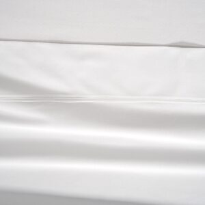 LANE LINEN Twin Sheets Set - 450 Thread Count 100% Cotton Twin Bed Sheets, 3 Pc Twin Sheet Set - Luxurious Satin Sheets, Bedding for Kids, Dorm Rooms & Adults, Breathable Cotton Sheets - White Sheets