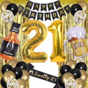 21st birthday for him happy 21st birthday decorations for him 21 birthday decorations for him 21 birthday sash banner decor 21st birthday balloons black and gold 21st bday decorations for guys male