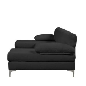 Casa Andrea Milano Luxury Modern Large Boucle U-Shape Sectional Sofa, Double Extra Wide Chaise Lounge Couch