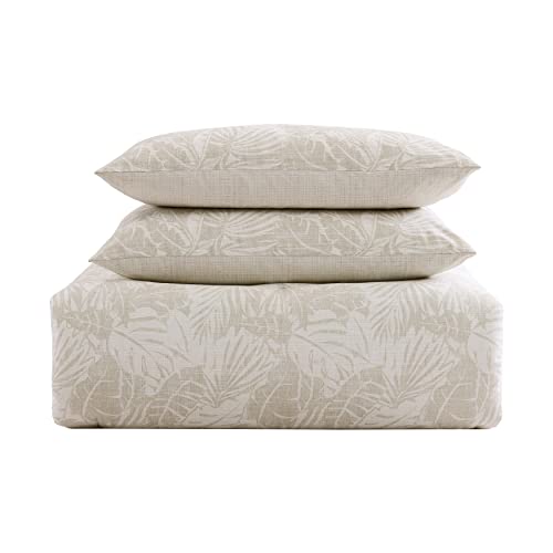 Tommy Bahama- Queen Duvet Cover Set, Reversible Cotton Bedding Set with Matching Shams, Tropical Home Décor (Costa Blanca Beige, Queen)