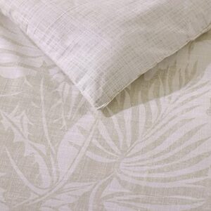 Tommy Bahama- Queen Duvet Cover Set, Reversible Cotton Bedding Set with Matching Shams, Tropical Home Décor (Costa Blanca Beige, Queen)