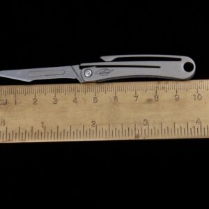 ILEAF Titanium Alloy Daily Mini Pocket Utility Knife with 10 Replaceable Blades, Ultra Compact and Lightweight