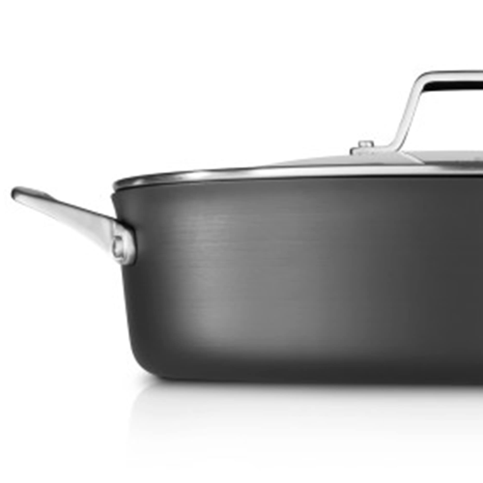 Calphalon Premier 7 Quart Sauteuse Pan with Lid, Hard-Anodized Nonstick Cookware with MineralShield Technology, Dishwasher & Oven Safe