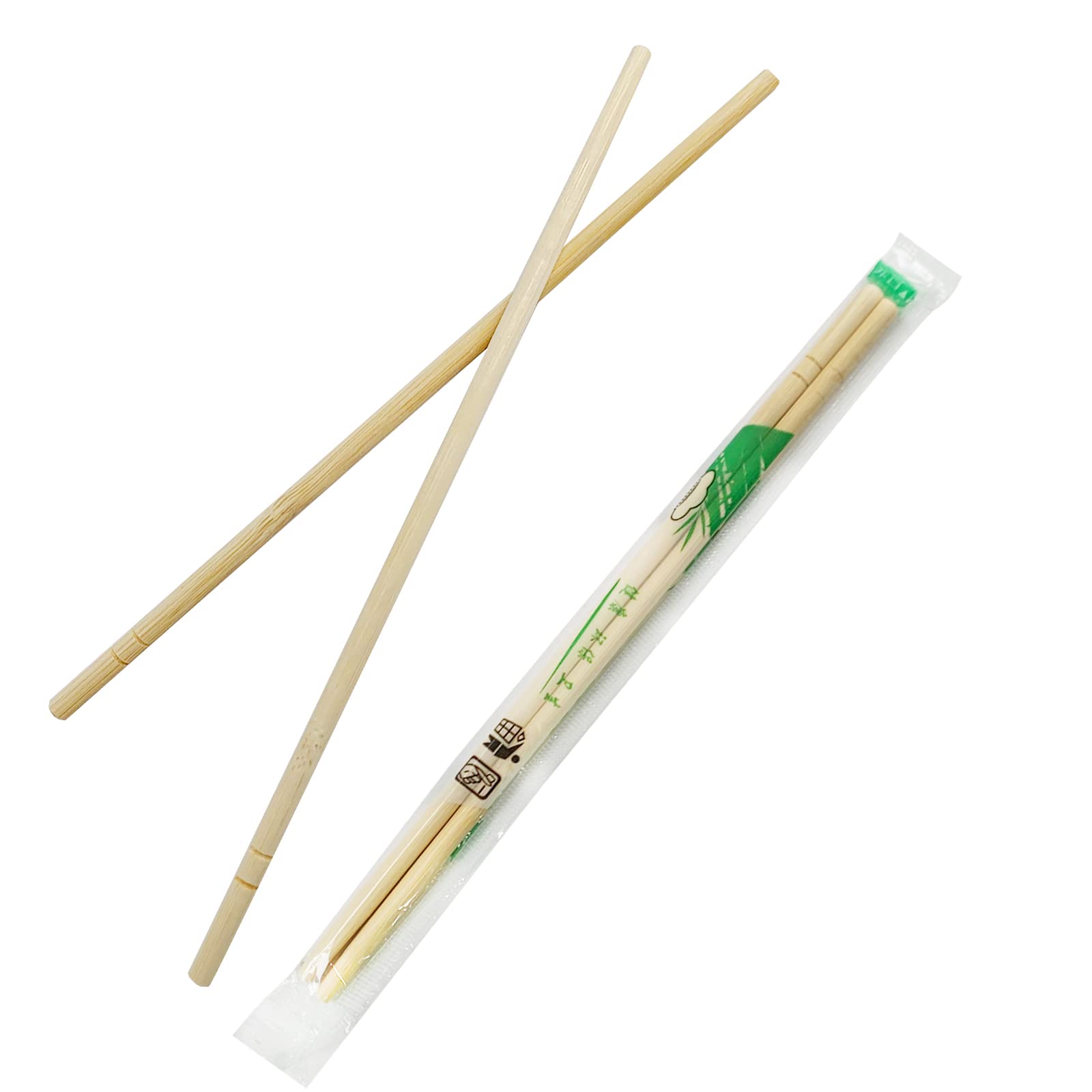 UEJYWUY 800 Pairs 8 Inch Disposable Chopsticks, Separated Sleeved Individually Wrapped Disposable Bamboo Chopsticks, Bamboo Wooden Chopsticks for Noodles, Sushi, Asian Food