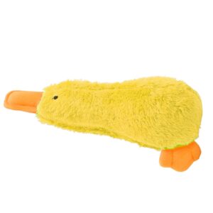 Duck Dog Squeaky Toy, Interactive Teeth Cleaning Plush Dogs Chew Toy Dog Companion for Dogs Puppies Pets (Yellow)