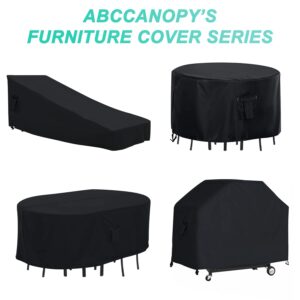 ABCCANOPY Table Cover Round Table Cover Outdoor Furniture Cover Furniture Waterproof and Dustproof Windproof Tear Resistance UV Resistance Universal Furniture Table Cover 60Dx28 InchesBlack