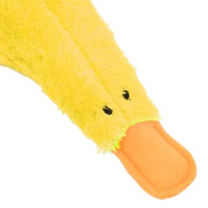 Duck Dog Squeaky Toy, Interactive Teeth Cleaning Plush Dogs Chew Toy Dog Companion for Dogs Puppies Pets (Yellow)