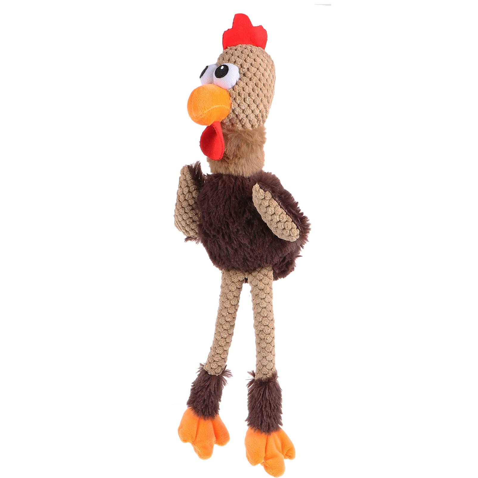 ibasenice Checkers Skinny Rooster Squeaky Plush Dog Toy Dog Fetching Toy Pet Chew Toy Dog Chew Molar Doll Pet Chew Molar Doll Dog Cat Chew Toy