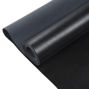 Picheng Vinyl Faux Leather Sheets: Black Smooth Faux Leather Fabric Waterproof 54" x 36" Vinyl Upholstery Leather Soft Synthetic for Upholstery Car, Bags,DIY Crafts (Black)