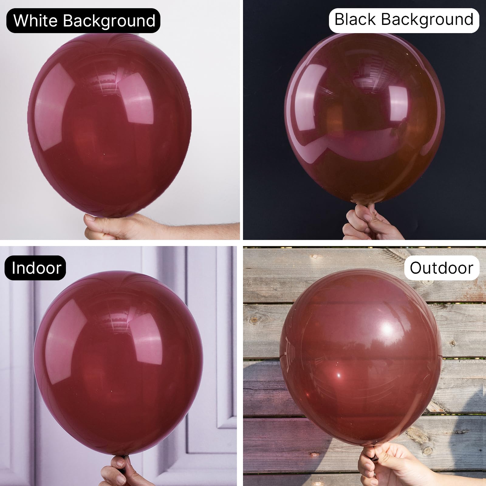 PartyWoo Burgundy Balloons, 85 pcs Wine Red Balloons Different Sizes Pack of 18 Inch 12 Inch 10 Inch 5 Inch Maroon Balloons for Balloon Garland or Balloon Arch as Birthday Party Decorations, Red-Y62