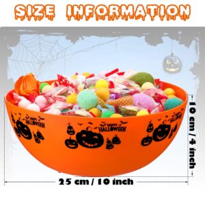 Funtery 6 Pcs Halloween Candy Bowl Large Halloween Plastic Trick Treat Candy Bowls Halloween Party Supplies Halloween Serving Bowl Halloween Candy Holders Tableware Party Decor(Black Ghost)