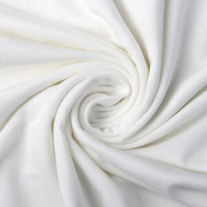 david angie double brushed poly knit fabric solid color 4 way stretch spandex knitting fabric dbp fabric by the yard for clothes sewing (white)