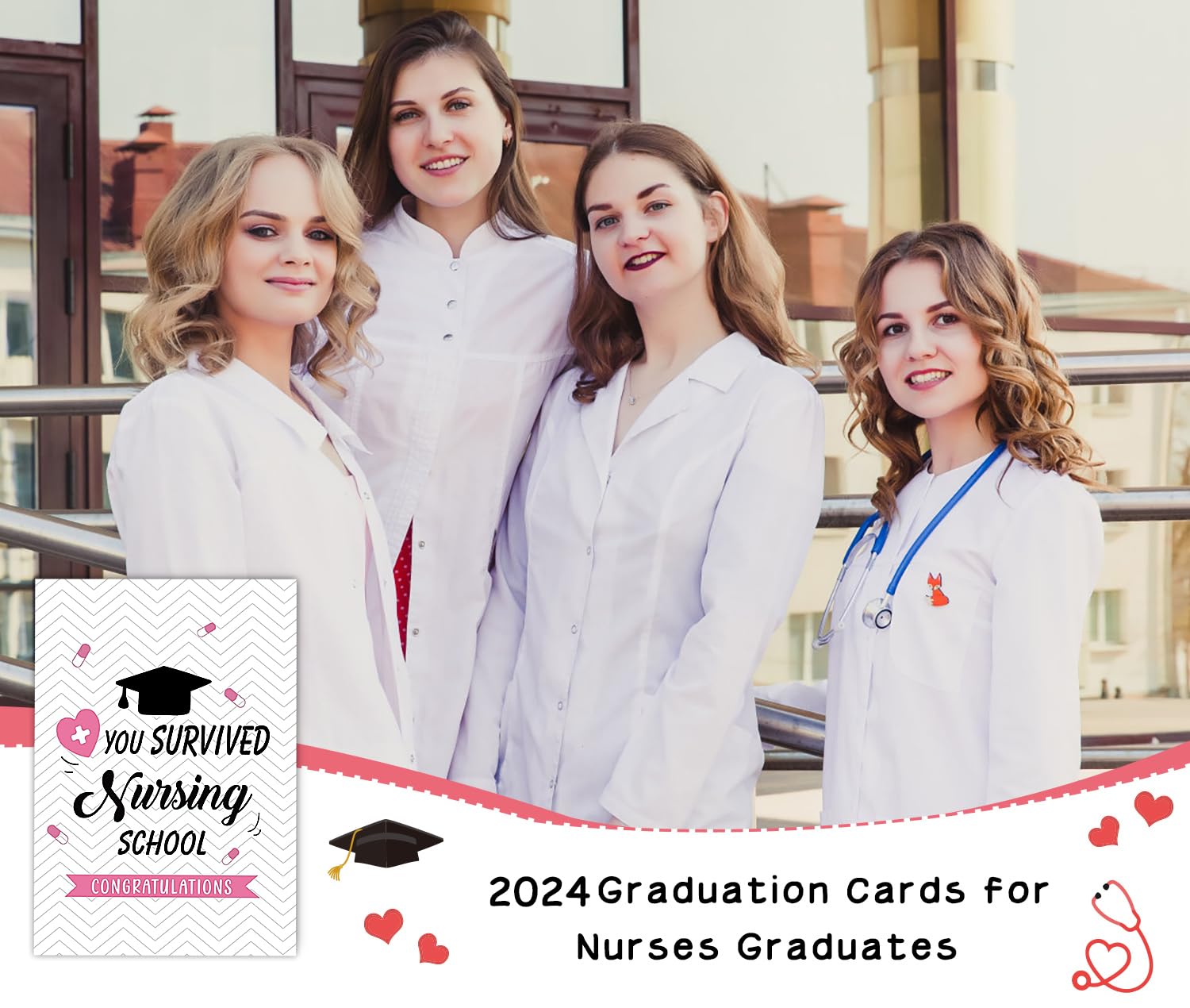 PETCEE Funny Nurse Graduation Card for Her Nurse Graduation Greeting Card for Women Graduation Card with Envelope for Nursing School Grads Medical School Graduate Occupational