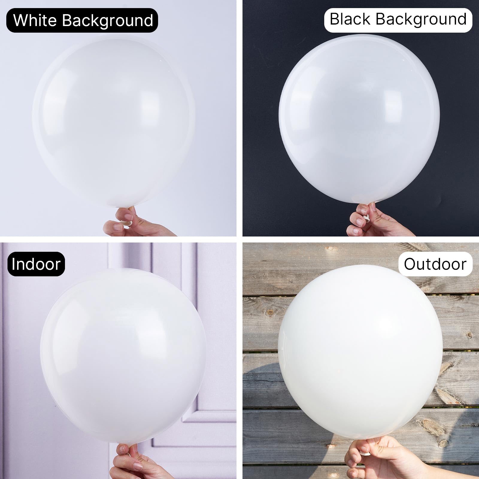 PartyWoo White Balloons, 100 pcs 12 Inch Matte White Balloons, White Balloons for Balloon Garland or Balloon Arch as Party Decorations, Wedding Decorations, Neutral Baby Shower Decorations, White-Y13