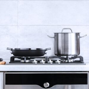 Calphalon Premier Space Saving 12 Inch Everyday Pan with Lid, Hard Anodized Nonstick Cookware, MineralShield Technology, Dishwasher and Oven Safe