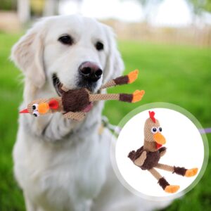 ibasenice Checkers Skinny Rooster Squeaky Plush Dog Toy Dog Fetching Toy Pet Chew Toy Dog Chew Molar Doll Pet Chew Molar Doll Dog Cat Chew Toy