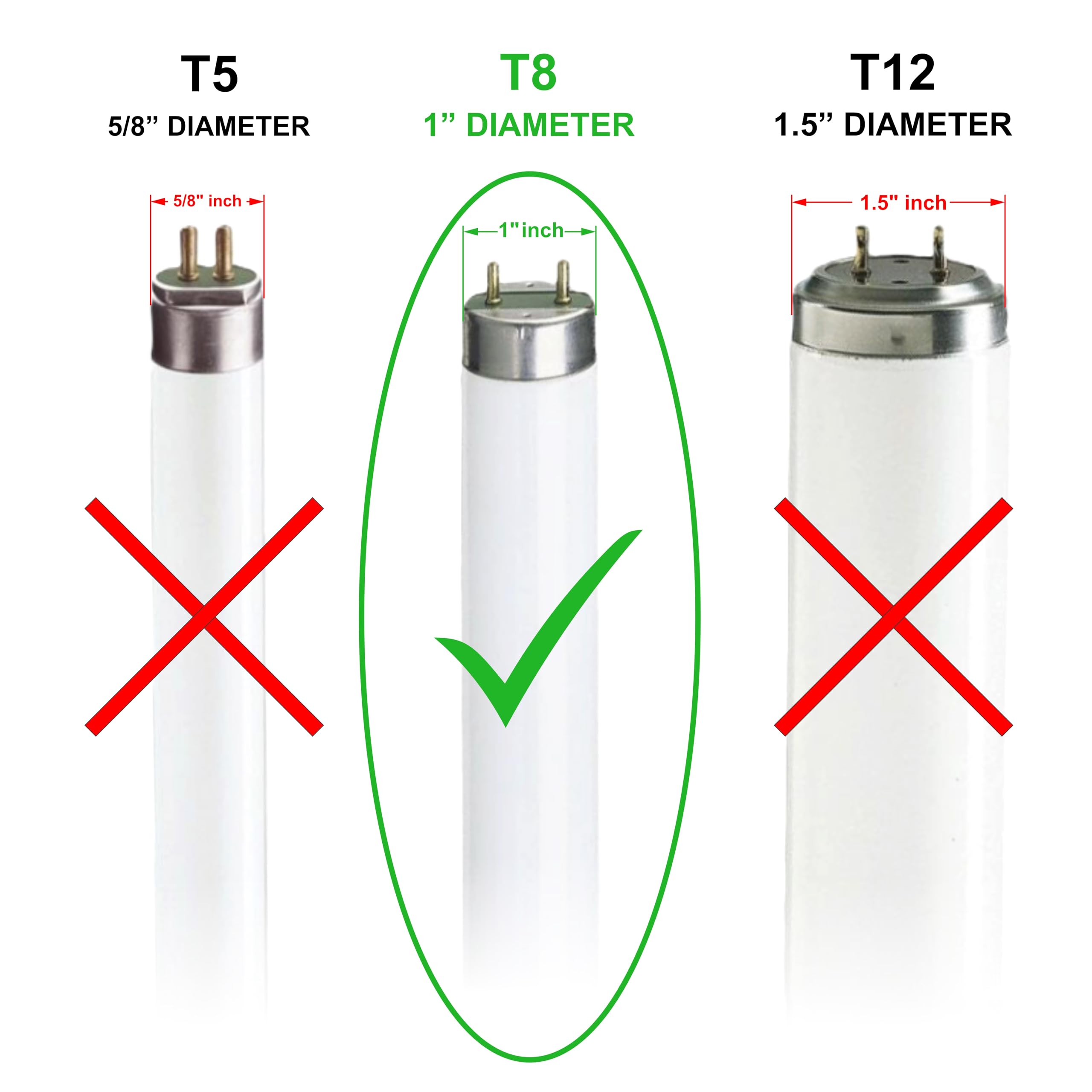 F32T8/841 4 Pack 32W 48 Inch T8 Fluorescent Tube Light Bulb, 4100K Cool White, Medium Bi-Pin (G13) Base, 32 Watt T8 Light Bulbs