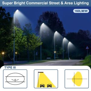 LTBLIGHT Dusk to Dawn LED Parking Lot Lights,240W 220W 200W Outdoor led Pole Light Fixture,(38400lm Eqv 800W HPS) Adjustable Slip Fit Mount, Photocell Commercial Street Area Cool White Lighting