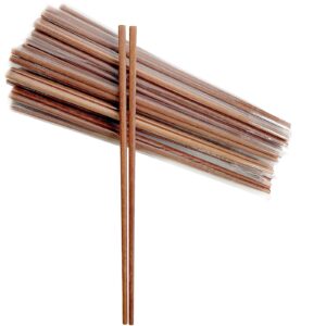 UEJYWUY 20 Pairs 12 Inch Long Wooden Chopstick, Chinese Style Cooking Hotpot Chopsticks Natural Wooden Frying Chopstick for Noodles, Hot Pot, Frying, Cooking