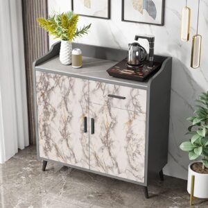 Decoroom 17.71"x118" Marble Contact Paper for Countertops, Glossy Peel and Stick Countertops, Granite Marble Wallpaper for Kitchen and Bathroom Cabinets Vinyl Film Self Adhesive Removable