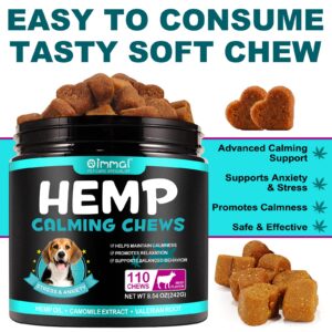 PLSHSBSE Calming Chews for Dogs, 150 Chews Hemp Calming Treats for Dog Anxiety Relief, Dog Calming Chews for All Breeds & Sizes (Chicken Flavor)