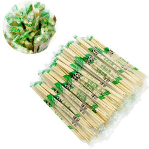 UEJYWUY 800 Pairs 8 Inch Disposable Chopsticks, Separated Sleeved Individually Wrapped Disposable Bamboo Chopsticks, Bamboo Wooden Chopsticks for Noodles, Sushi, Asian Food