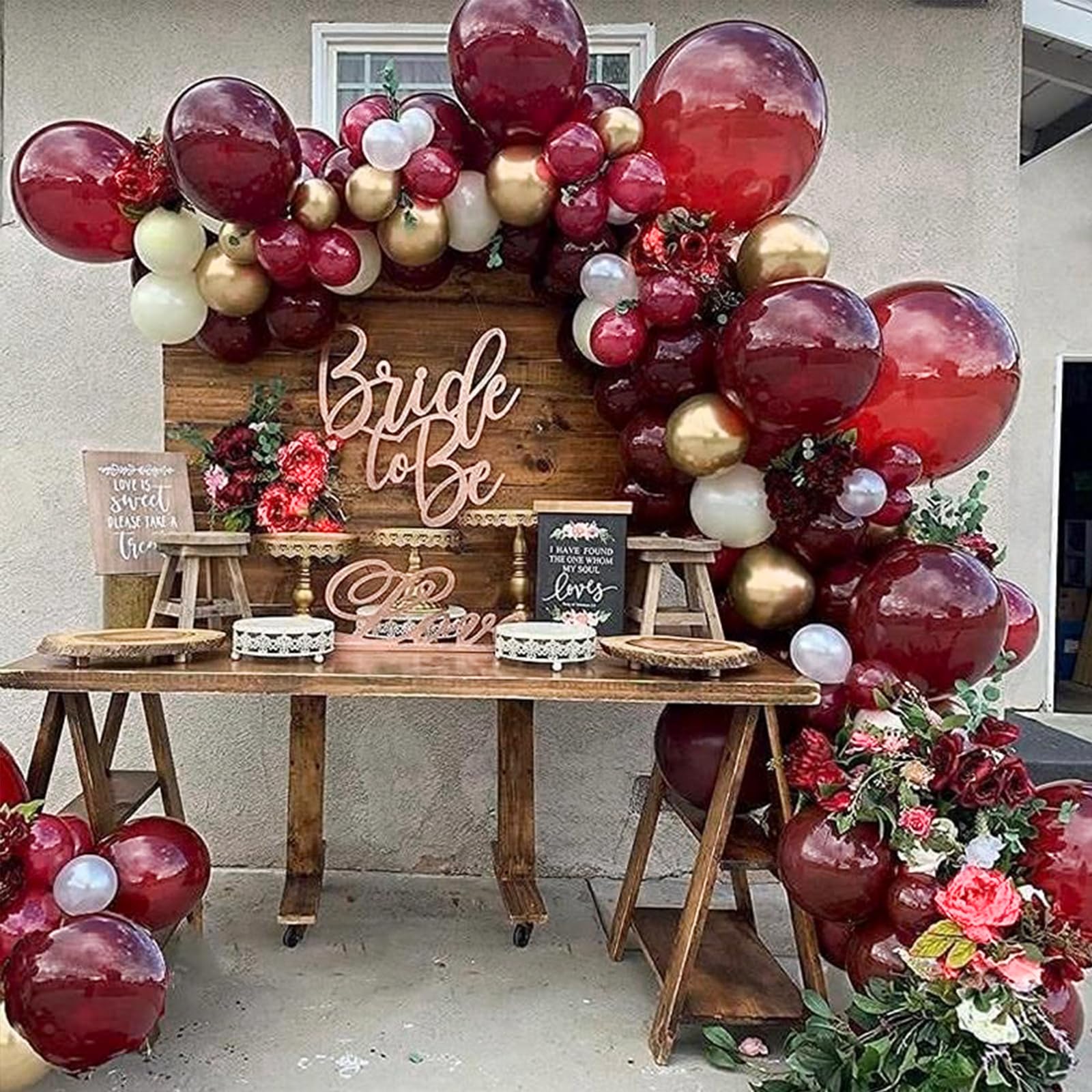 PartyWoo Burgundy Balloons, 50 pcs 5 Inch Wine Red Balloons, Maroon Balloons for Balloon Garland or Balloon Arch as Birthday Party Decorations, Wedding Decorations, Baby Shower Decorations, Red-Y62