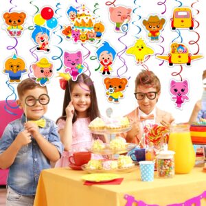 JECTZ 20Pcs Plim Plim Birthday Party Supplies Clown Theme Birthday Party Decorations for Kids Plim Plim Birthday Party Hanging Decorations