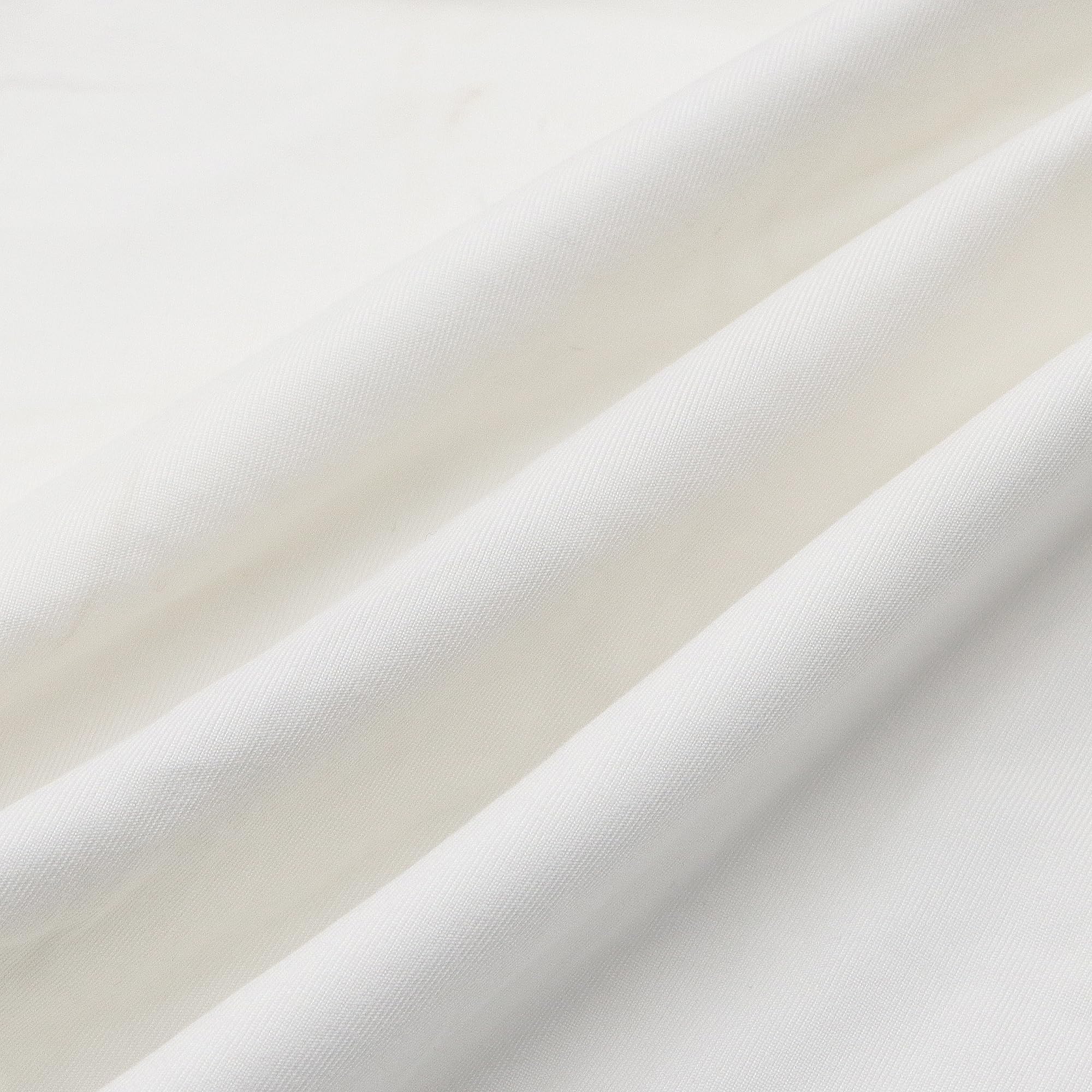 David Angie Double Brushed Poly Knit Fabric Solid Color 4 Way Stretch Spandex Knitting Fabric DBP Fabric by The Yard for Clothes Sewing (White)