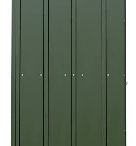 Scotts 6' x 3' x 6' Garden Storage Cabinet, Compact Outdoor Lockable Metal Shed Kit for Backyard, Patio, and Lawn