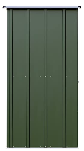 Scotts 6' x 3' x 6' Garden Storage Cabinet, Compact Outdoor Lockable Metal Shed Kit for Backyard, Patio, and Lawn