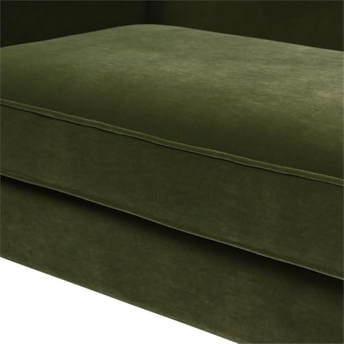 Jennifer Taylor Home Elaine 77" Camel Back Small Space Sofa Olive Green Performance Velvet