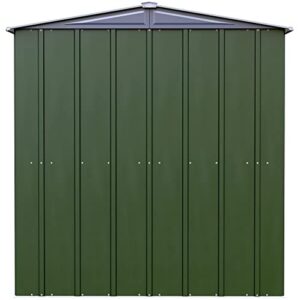 Scotts 6' x 3' x 6' Garden Storage Cabinet, Compact Outdoor Lockable Metal Shed Kit for Backyard, Patio, and Lawn