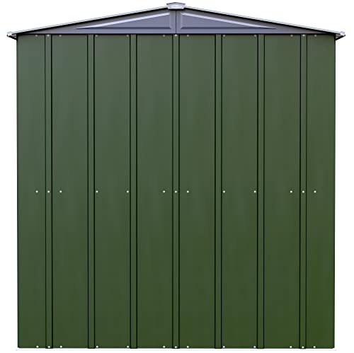 Scotts 6' x 3' x 6' Garden Storage Cabinet, Compact Outdoor Lockable Metal Shed Kit for Backyard, Patio, and Lawn