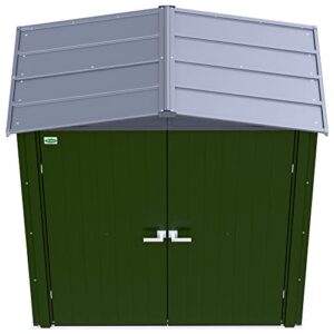 Scotts 6' x 3' x 6' Garden Storage Cabinet, Compact Outdoor Lockable Metal Shed Kit for Backyard, Patio, and Lawn