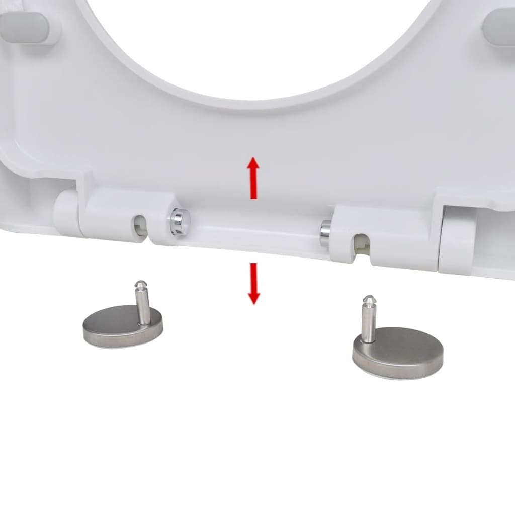 CUMYZO Soft-close Toilet Seat with Quick-release Design White Square 1.88kg/4.14ib Toilet & Bidet Seats