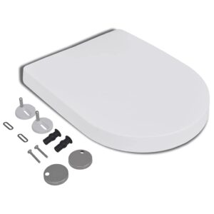 CUMYZO Soft-close Toilet Seat with Quick-release Design White Square 1.88kg/4.14ib Toilet & Bidet Seats