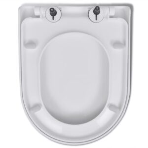 CUMYZO Soft-close Toilet Seat with Quick-release Design White Square 1.88kg/4.14ib Toilet & Bidet Seats