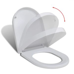 CUMYZO Soft-close Toilet Seat with Quick-release Design White Square 1.88kg/4.14ib Toilet & Bidet Seats