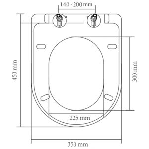 CUMYZO Soft-close Toilet Seat with Quick-release Design White Square 1.88kg/4.14ib Toilet & Bidet Seats